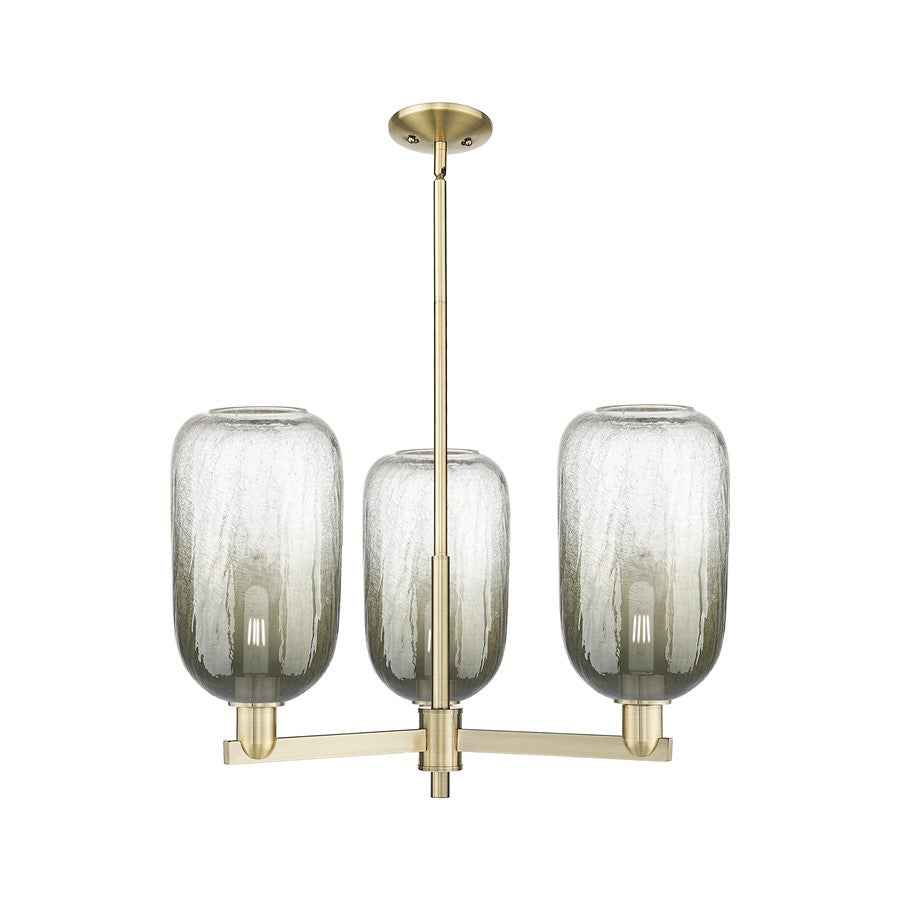 Innovations BH Cloche 3Lt 18" Stem Chandelier, AB/SL - 716-3CR-AB-G482-7SL