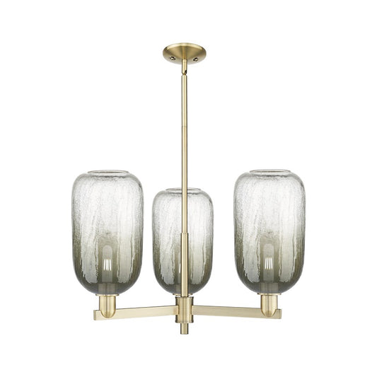 Innovations BH Cloche 3Lt 18" Stem Chandelier, AB/SL - 716-3CR-AB-G482-7SL