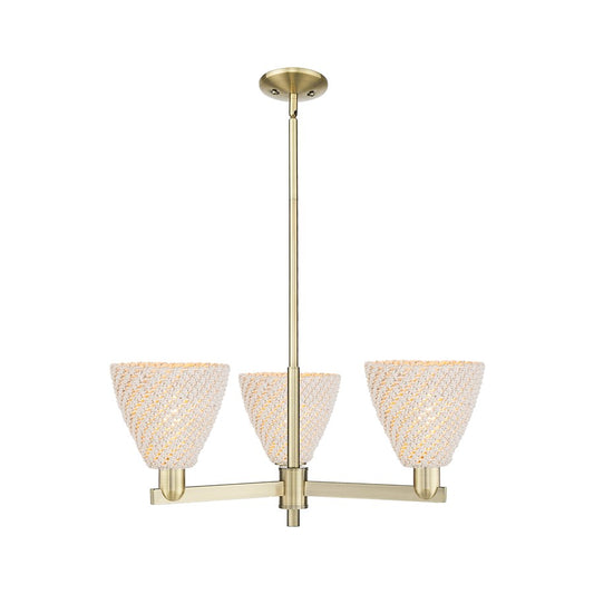 Innovations NB Dome 3Lt 18" Chandelier, AB/NF - 716-3CR-AB-NBD-75-NAT