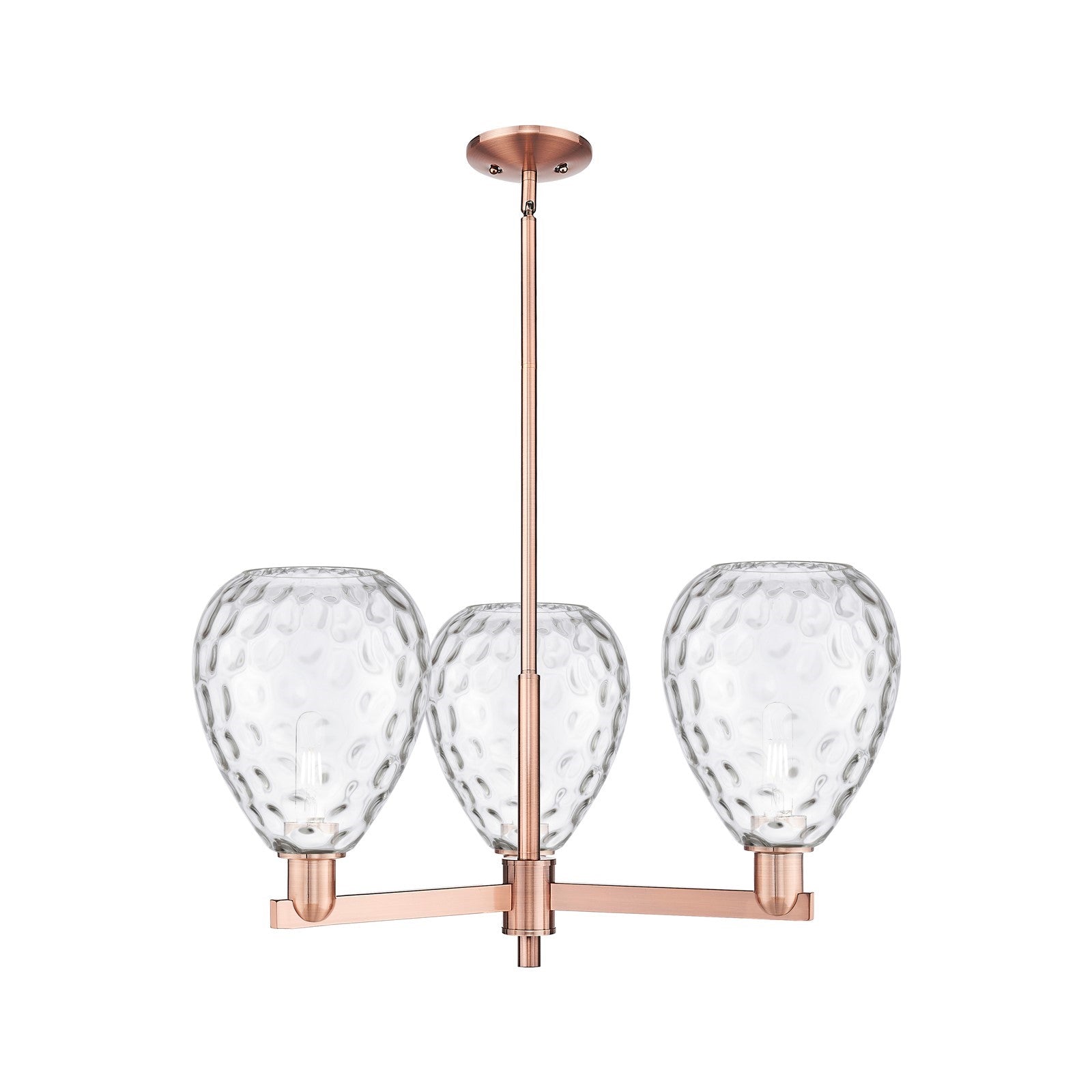 Innovations Waverly 30in 3-Light Pendant | Industrial Antique Copper Steel and Clear Glass | Kitchen Island & Dining Room | 29.75 | Model 716-3CR-AC-G372