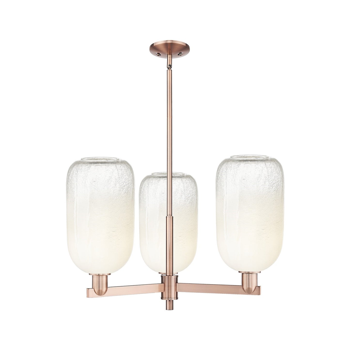 Innovations Brookhaven Cloche 28.75in 3-Light Pendant | Industrial Antique Copper Steel and Opal Glass | Kitchen Island & | Model 716-3CR-AC-G482-7OP