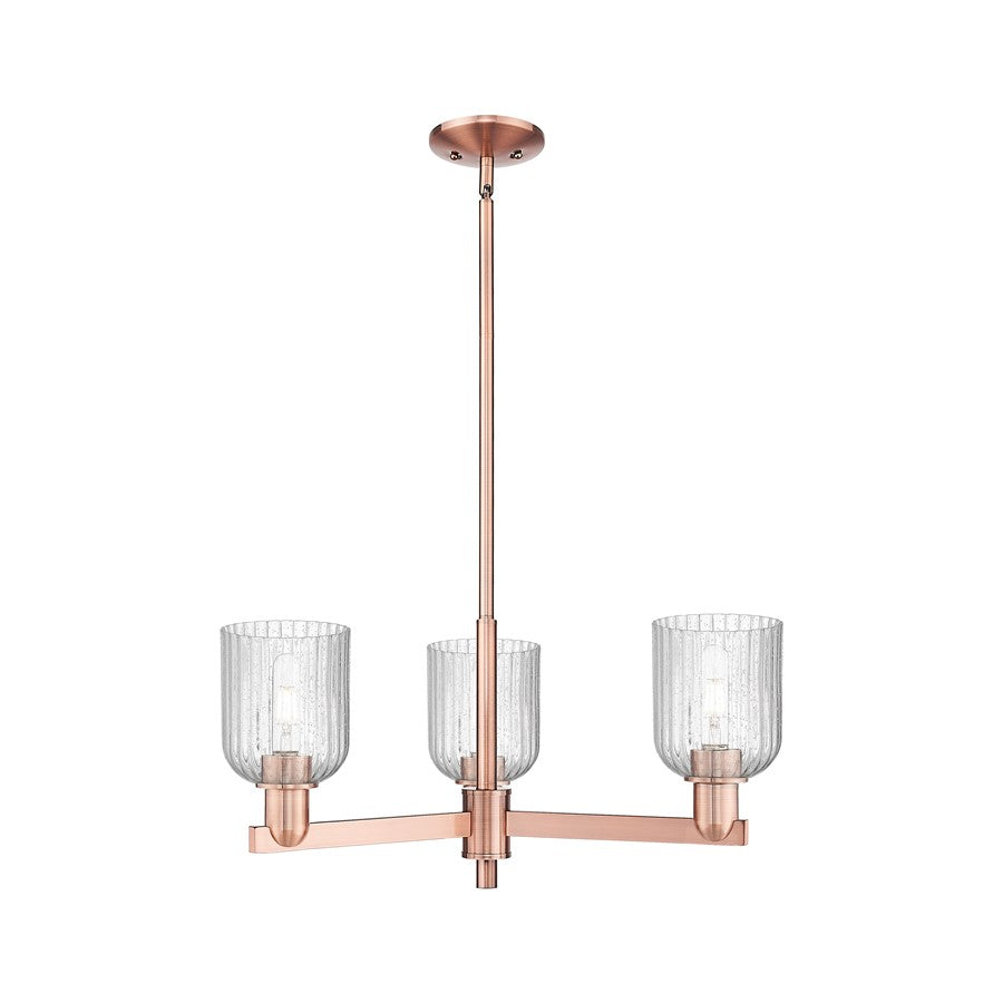 Innovations Bridal Veil 3Lt 18" Chandelier, Copper/Seedy - 716-3CR-AC-G559-5SDY