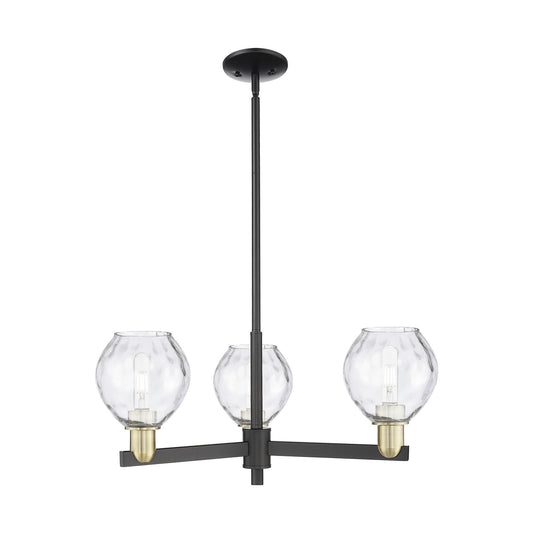 Innovations Waverly 28in 3-Light Pendant | Industrial Black Antique Brass and Clear Glass | Kitchen Island & Dining Room | 27.75 | Model 716-3CR-BAB-G362