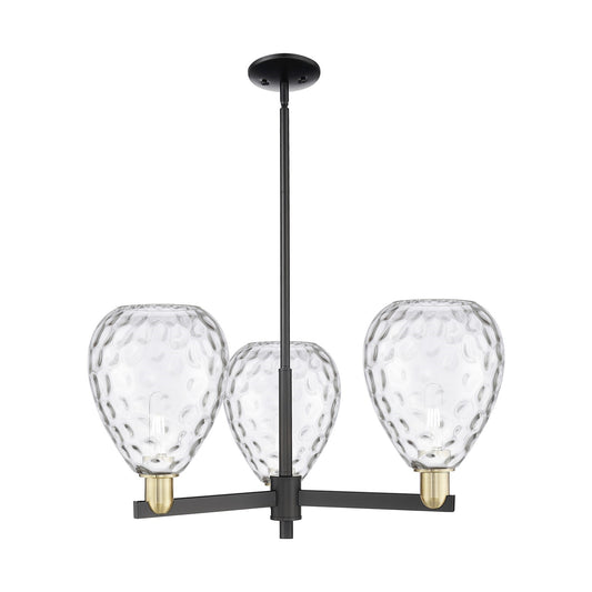 Innovations Waverly 30in 3-Light Pendant | Industrial Black Antique Brass Steel and Clear Glass | Kitchen Island & Dining Room | Model 716-3CR-BAB-G372