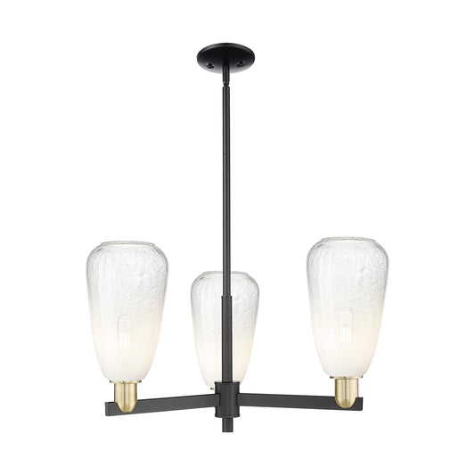 Innovations Brookhaven Almond 28in 3-Light Pendant | Industrial Black Antique Brass Steel and Opal Glass | Kitchen Island | Model 716-3CR-BAB-G480-6OP