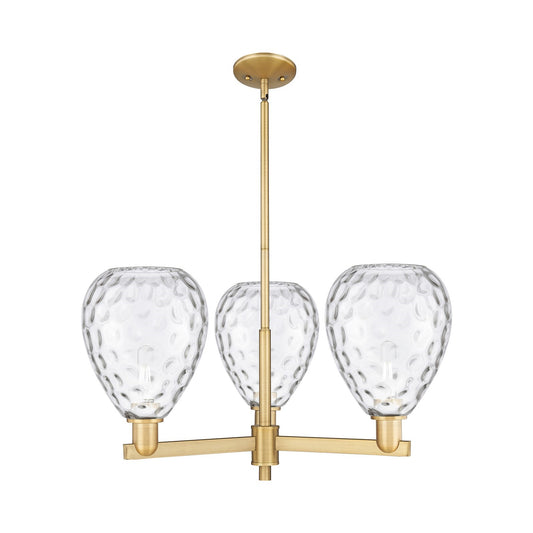 Innovations Waverly 30in 3-Light Pendant | Industrial Brushed Brass Steel and Clear Glass | Kitchen Island & Dining Room | 29.75 x | Model 716-3CR-BB-G372