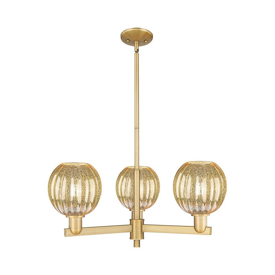 Innovations Preston 3Lt 18" Globe Stem Chandelier, BB/MC - 716-3CR-BB-G458-7ME