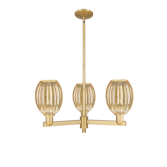 Innovations Preston 3Lt 18" Bell Stem Chandelier, BB/MC - 716-3CR-BB-G459-6ME