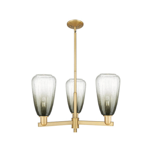 Innovations BH Almond 3Lt 18" Stem Chandelier, BB/SL - 716-3CR-BB-G480-6SL