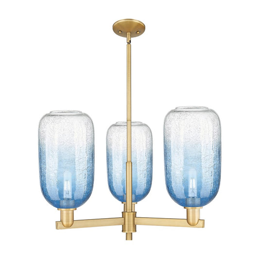 Innovations BH Cloche 3Lt 18" Stem Chandelier, BB/SB - 716-3CR-BB-G482-7SB