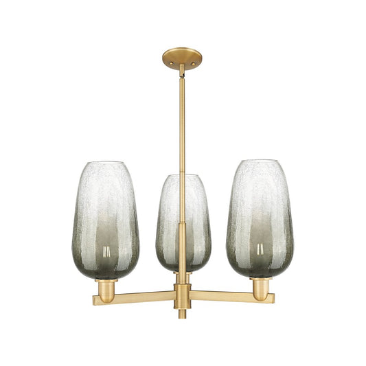 Innovations BH Flute 3Lt 18" Stem Chandelier, BB/SL - 716-3CR-BB-G484-7SL