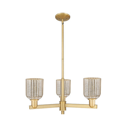 Innovations Bridal Veil 3Lt 18" Chandelier, Brushed Brass/Mercury