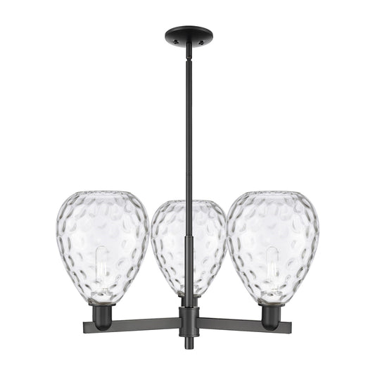 Innovations Waverly 30in 3-Light Pendant | Industrial Matte Black Steel and Clear Glass | Kitchen Island & Dining Room | 29.75 x | Model 716-3CR-BK-G372