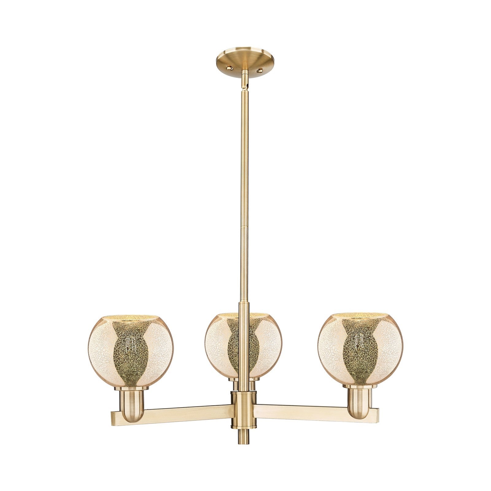 Innovations Athens 28in 3-Light Pendant | Industrial Champagne Bronze Steel and Mercury Glass | Kitchen Island & Dining Room | Model 716-3CR-CB-G128-6