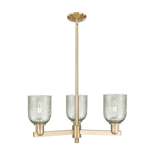 Innovations Caledonia 27in 3-Light Pendant | Industrial Champagne Bronze Steel and Mica Glass | Kitchen Island & Dining Room | Model 716-3CR-CB-G259