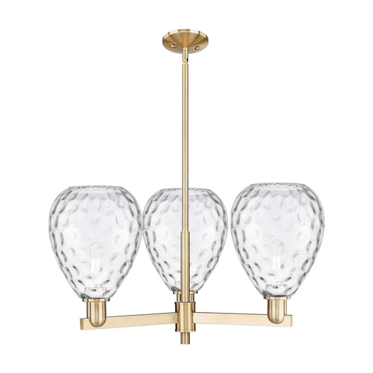 Innovations Waverly 30in 3-Light Pendant | Industrial Champagne Bronze Steel and Clear Glass | Kitchen Island & Dining Room | Model 716-3CR-CB-G372