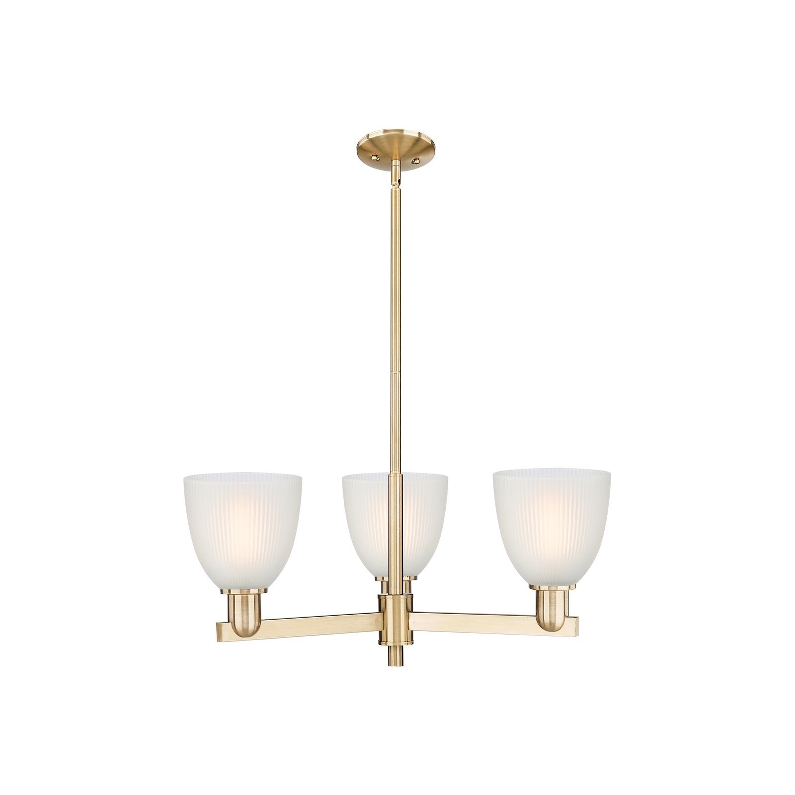 Innovations Castile 28in 3-Light Pendant | Industrial Champagne Bronze Steel and White Glass | Kitchen Island & Dining Room | Model 716-3CR-CB-G381