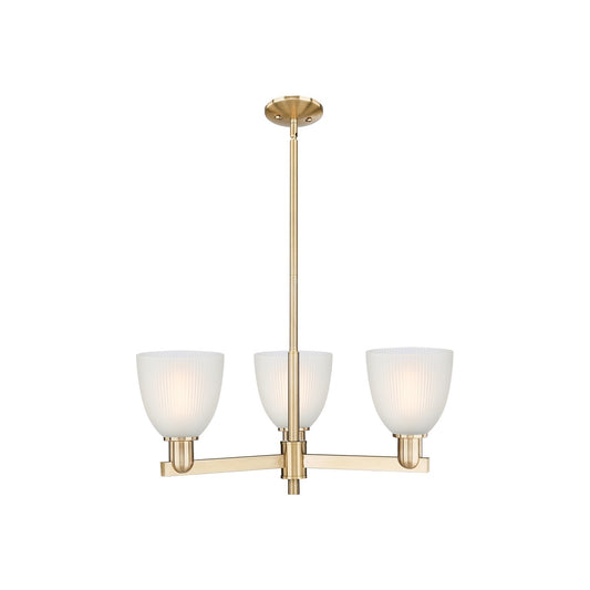 Innovations Castile 28in 3-Light Pendant | Industrial Champagne Bronze Steel and White Glass | Kitchen Island & Dining Room | Model 716-3CR-CB-G381