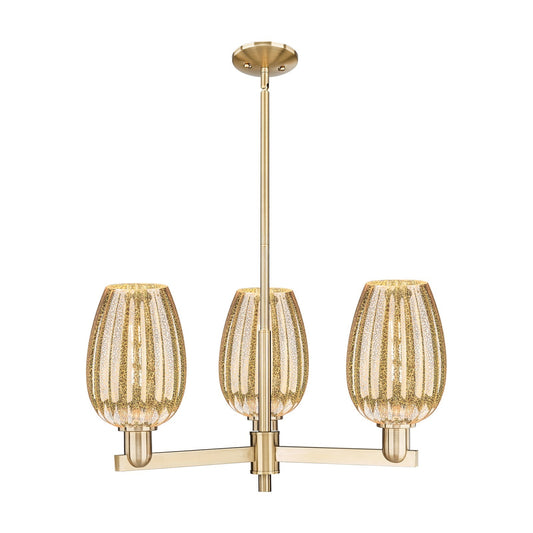 Innovations Preston Flute 28in 3-Light Pendant | Industrial Champagne Bronze Steel and Mercury Cone Glass | Kitchen Island & | Model 716-3CR-CB-G457-6ME