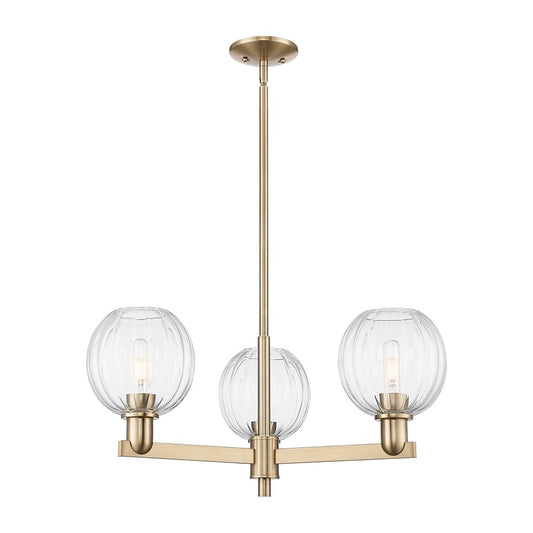 Innovations Preston 3Lt 18" Globe Stem Chandelier, CBZ/CL - 716-3CR-CB-G458-7CL