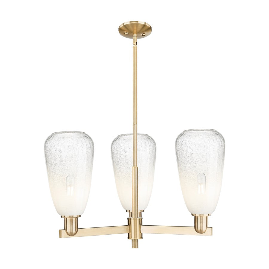 Innovations BH Almond 3Lt 18" Stem Chandelier, CBZ/OP - 716-3CR-CB-G480-6OP