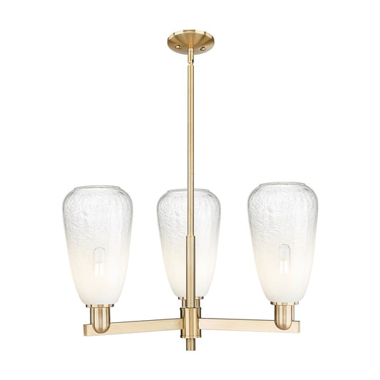 Innovations BH Almond 3Lt 18" Stem Chandelier, CBZ/OP - 716-3CR-CB-G480-6OP