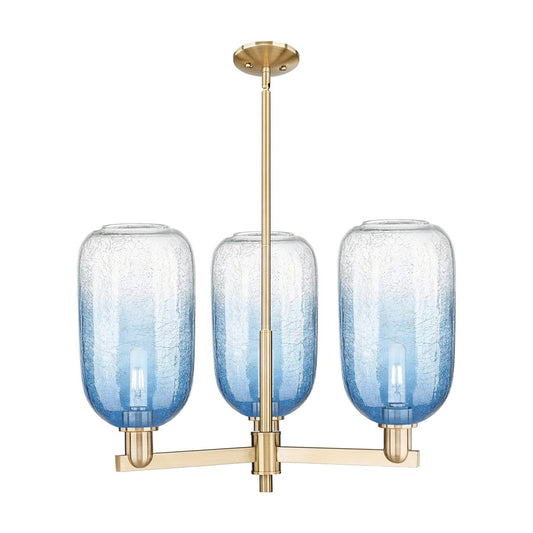 Innovations BH Cloche 3Lt 18" Stem Chandelier, CBZ/CL - 716-3CR-CB-G482-7SB