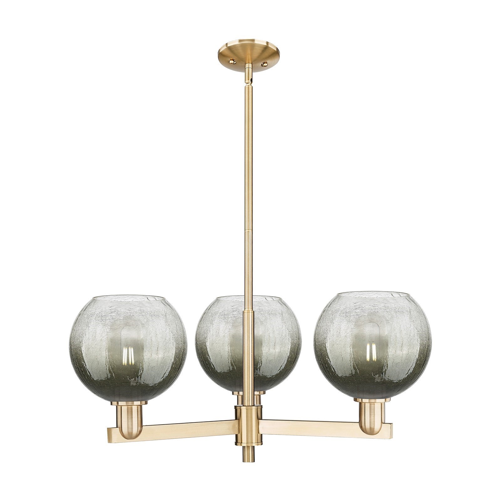 Innovations Brookhaven Globe 30in 3-Light Pendant | Industrial Champagne Bronze Steel and Slate Glass | Kitchen Island & | Model 716-3CR-CB-G483-8SL