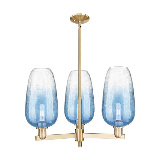 Innovations BH Flute 3Lt 18" Stem Chandelier, CBZ/CL - 716-3CR-CB-G484-7SB