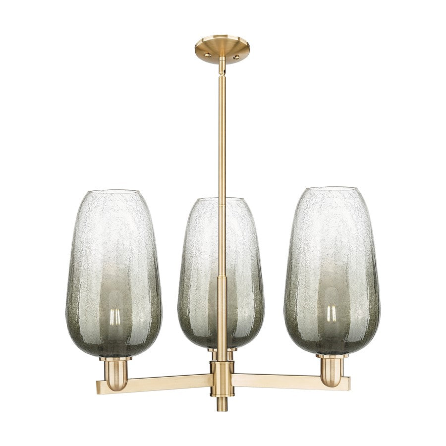 Innovations BH Flute 3Lt 18" Stem Chandelier, CBZ/SL - 716-3CR-CB-G484-7SL