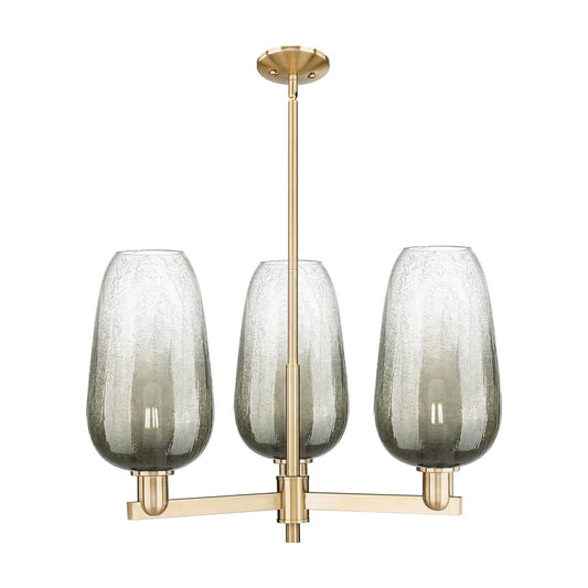 Innovations BH Flute 3Lt 18" Stem Chandelier, CBZ/SL - 716-3CR-CB-G484-7SL
