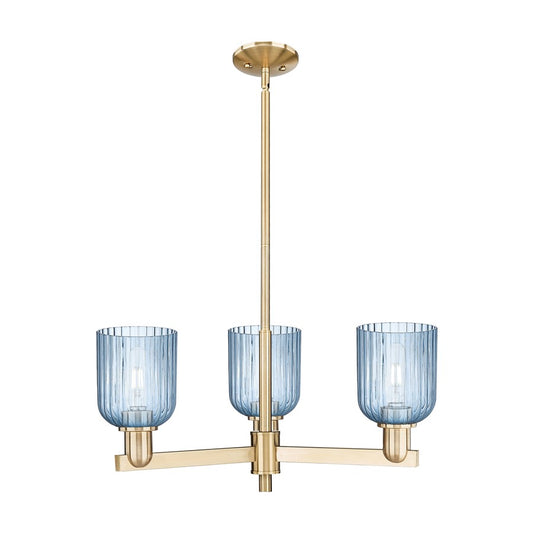 Innovations Bridal Veil 3Lt 18" Chandelier, CBZ/Blue - 716-3CR-CB-G559-5BL
