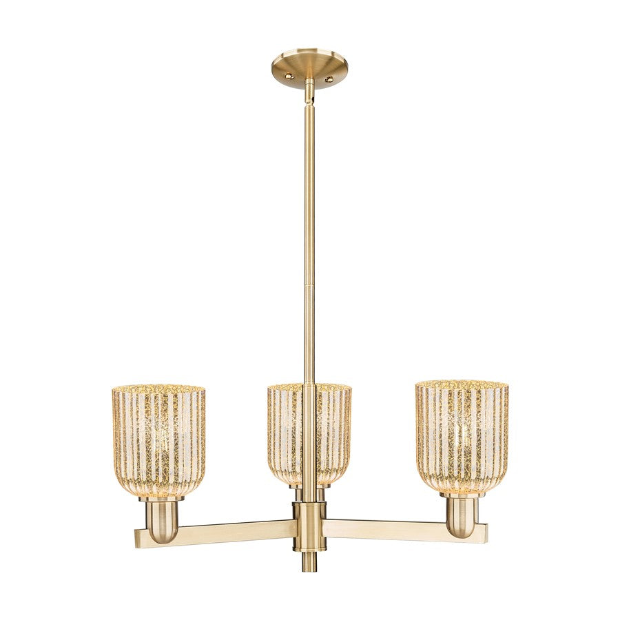 Innovations Bridal Veil 3Lt 18" Chandelier, CBZ/Mercury - 716-3CR-CB-G559-5ME