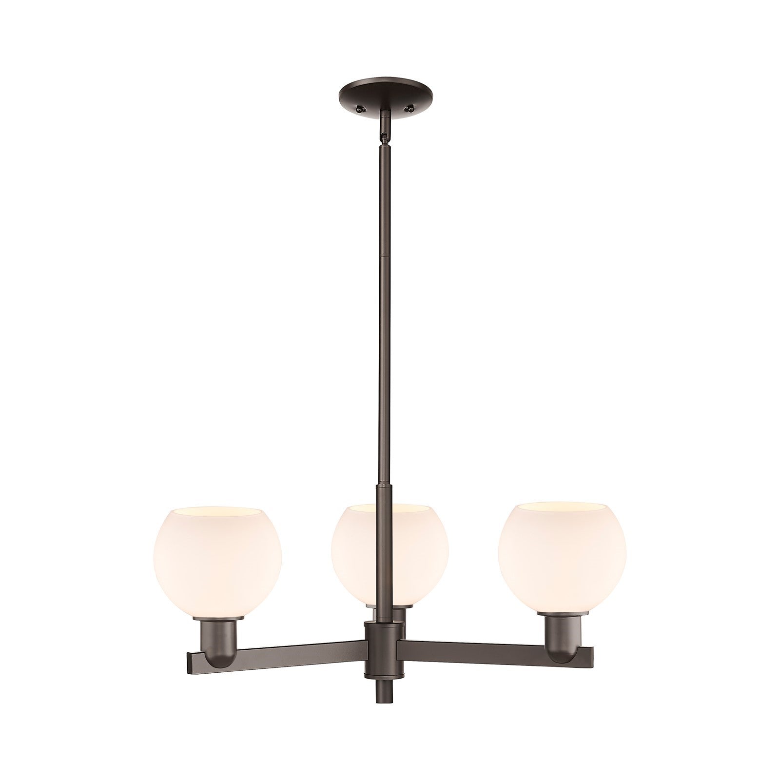 Innovations Athens 28in 3-Light Pendant | Industrial Oil Rubbed Bronze Steel and Matte White Glass | Kitchen Island & Dining | Model 716-3CR-OB-G121-6