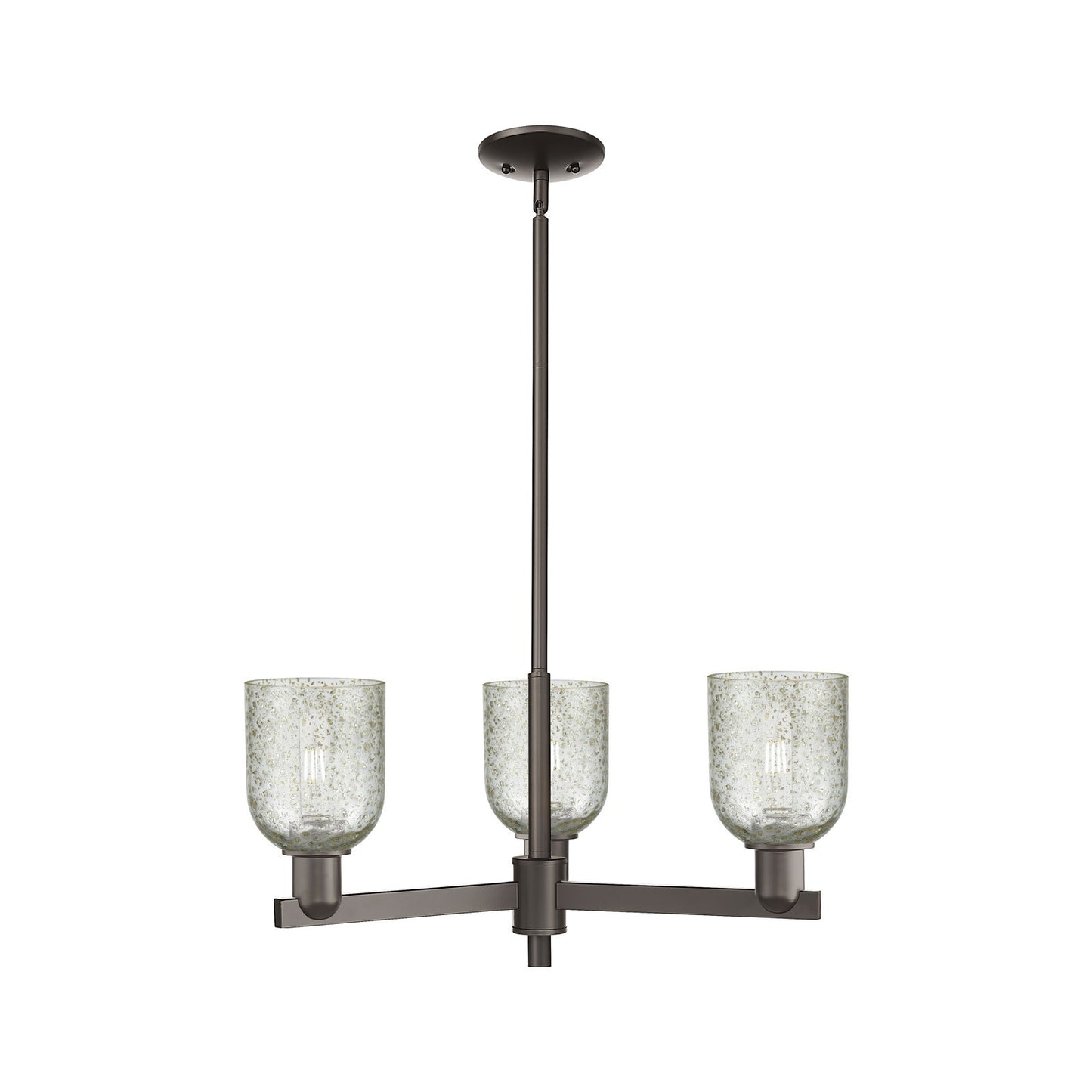 Innovations Caledonia 27in 3-Light Pendant | Industrial Oil Rubbed Bronze Steel and Mica Glass | Kitchen Island & Dining Room | Model 716-3CR-OB-G259