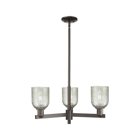 Innovations Caledonia 27in 3-Light Pendant | Industrial Oil Rubbed Bronze Steel and Mica Glass | Kitchen Island & Dining Room | Model 716-3CR-OB-G259