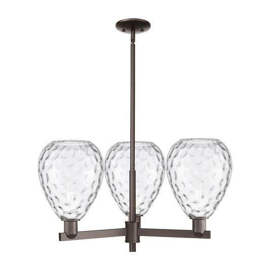 Innovations Waverly 30in 3-Light Pendant | Industrial Oil Rubbed Bronze Steel and Clear Glass | Kitchen Island & Dining Room | Model 716-3CR-OB-G372