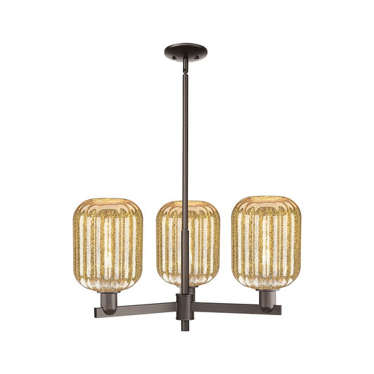 Innovations Preston 3Lt 18" Jar Stem Chandelier, OB/MC - 716-3CR-OB-G460-7ME