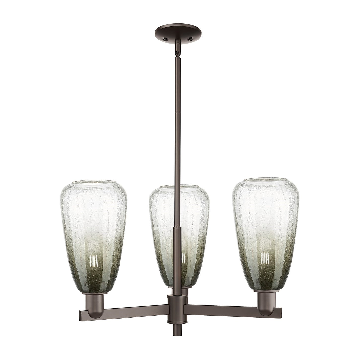 Innovations Brookhaven Almond 28in 3-Light Pendant | Industrial Oil Rubbed Bronze and Slate Glass | Kitchen Island & Dining | Model 716-3CR-OB-G480-6SL