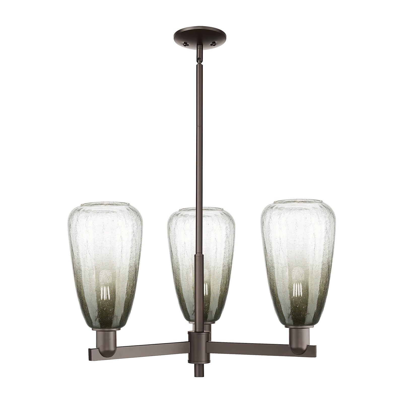 Innovations Brookhaven Almond 28in 3-Light Pendant | Industrial Oil Rubbed Bronze and Slate Glass | Kitchen Island & Dining | Model 716-3CR-OB-G480-6SL