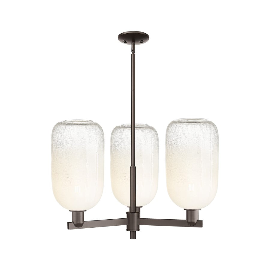 Innovations BH Cloche 3Lt 18" Stem Chandelier, OB/OP - 716-3CR-OB-G482-7OP