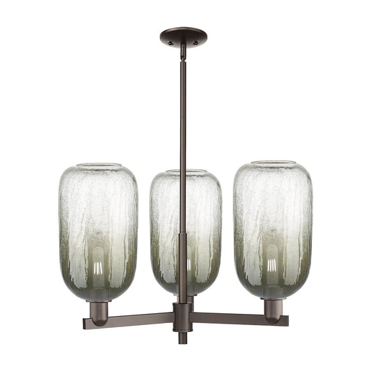 Innovations BH Cloche 3Lt 18" Stem Chandelier, OB/SL - 716-3CR-OB-G482-7SL