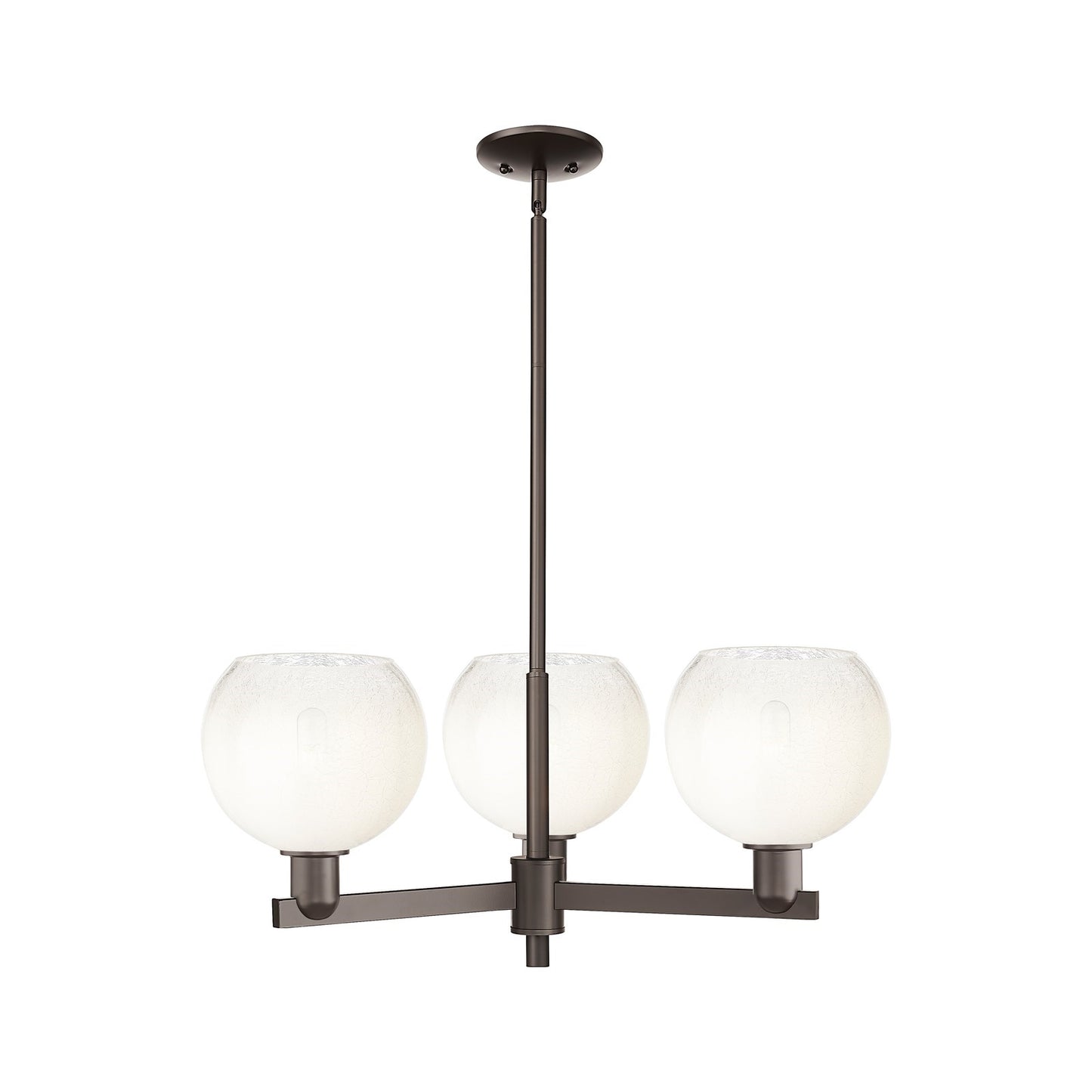 Innovations Brookhaven Globe 30in 3-Light Pendant | Industrial Oil Rubbed Bronze Steel and Opal Glass | Kitchen Island & | Model 716-3CR-OB-G483-8OP