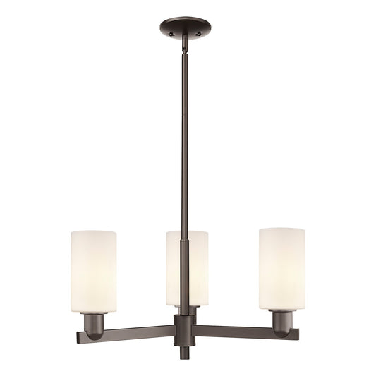 Innovations Clymer 26in 3-Light Pendant | Industrial Oil Rubbed Bronze Steel and Matte White Glass | Kitchen Island & Dining Room | Model 716-3CR-OB-G801