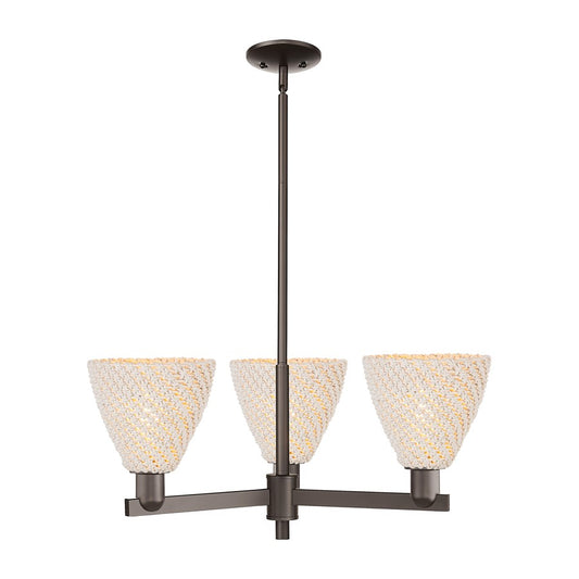 Innovations NB Dome 3Lt 18" Chandelier, OB/NF - 716-3CR-OB-NBD-75-NAT