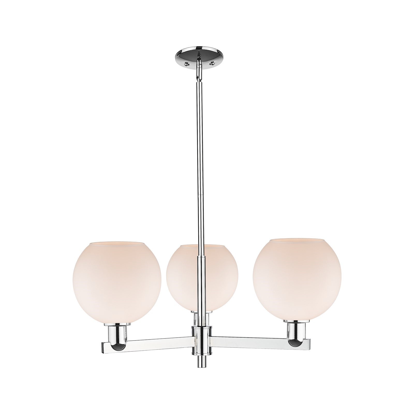 Innovations Athens 30in 3-Light Pendant | Industrial Polished Chrome and Matte White Glass | Kitchen Island & Dining Room | Model 716-3CR-PC-G121-8