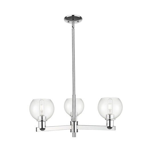 Innovations Athens 28in 3-Light Pendant | Industrial Polished Chrome Steel and Clear Glass | Kitchen Island & Dining Room | Model 716-3CR-PC-G122-6