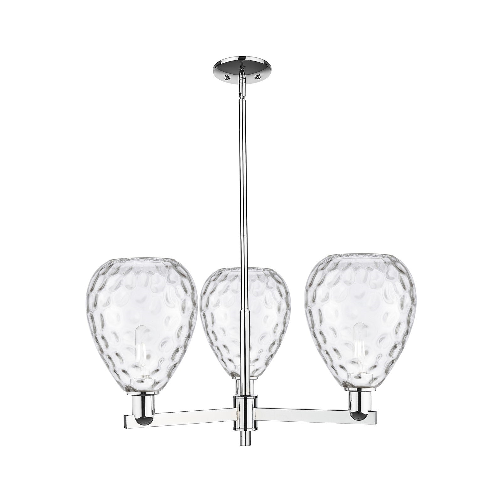 Innovations Waverly 30in 3-Light Pendant | Industrial Polished Chrome Steel and Clear Glass | Kitchen Island & Dining Room | 29.75 | Model 716-3CR-PC-G372