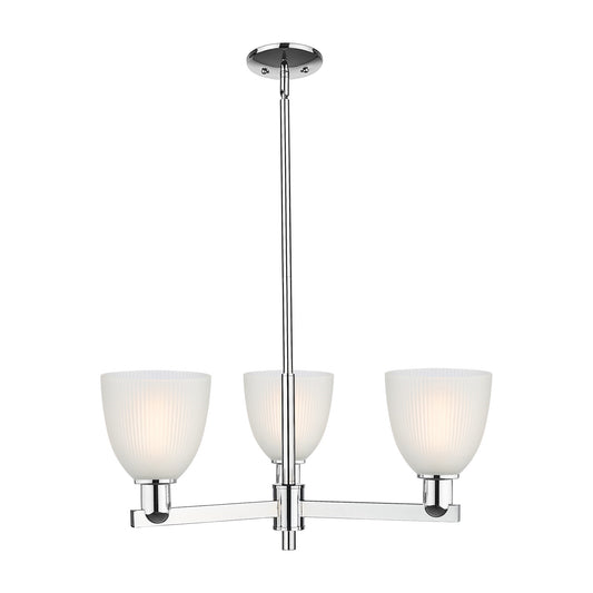 Innovations Castile 28in 3-Light Pendant | Industrial Polished Chrome and White Glass | Kitchen Island & Dining Room | 27.75 x | Model 716-3CR-PC-G381