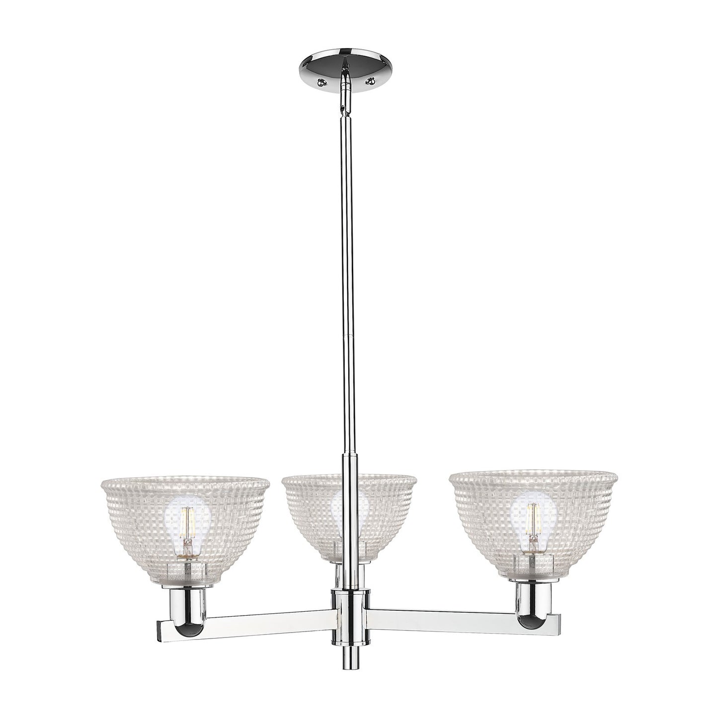 Innovations Arietta 30in 3-Light Pendant | Industrial Polished Chrome Steel and Clear Glass | Kitchen Island & Dining Room | 29.75 | Model 716-3CR-PC-G422